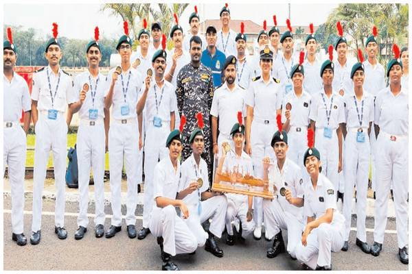 एनसीसी के राष्ट्रीय स्तर के ऑल इंडिया नौ सैनिक कैम्प बेहतरीन प्रदर्शन करते हुए