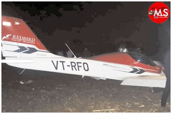 सिवनी में ट्रेनर विमान 33 केवी हाई वोल्टेज लाइन से टकराकर क्रैश