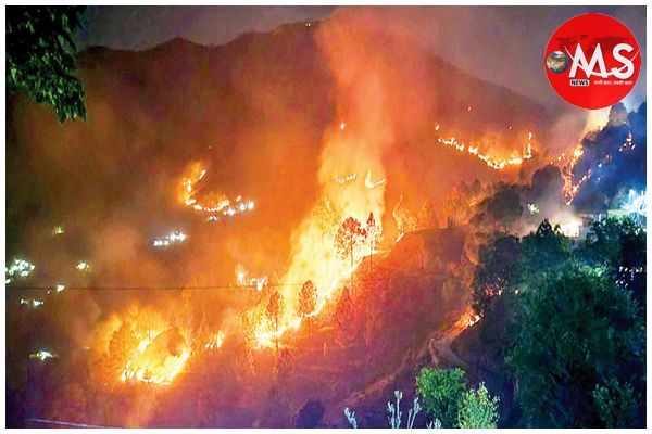 उत्तराखंड के जंगलों में फैली आग, 1900 फायर अलर्ट