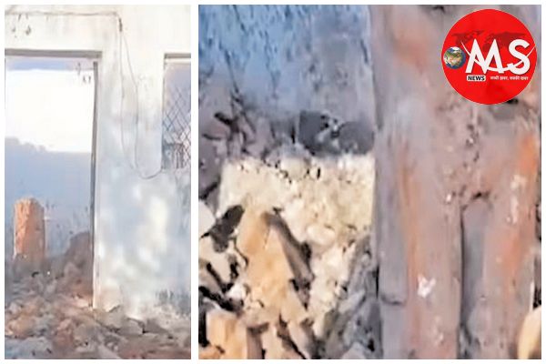 मुरैना में पूजा के समय मंदिर की छत टूटी